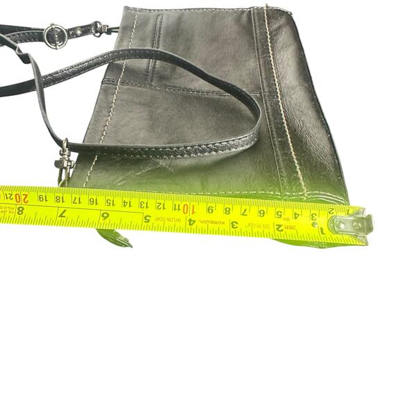 The Sak Black Leather Crossbody Bag Adjustable Strap Minimalist - Picture 6 of 8